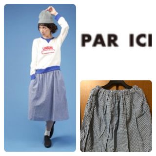 パーリッシィ(PAR ICI)のPARICI ギンガムチェックスカート(ひざ丈スカート)