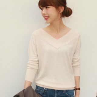 スピックアンドスパン(Spick & Span)の16AW ノーブル Vis/Ny/W ハイゲージ プルオーバー  ニット(ニット/セーター)