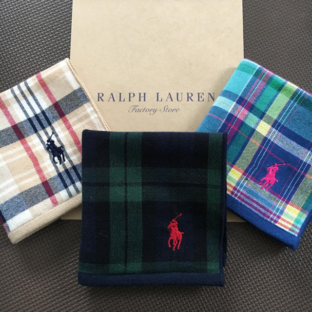 Ralph Lauren(ラルフローレン)のビジネス・スーツにも⭐️ラルフローレン ガーゼタオルハンカチ メンズのファッション小物(ハンカチ/ポケットチーフ)の商品写真