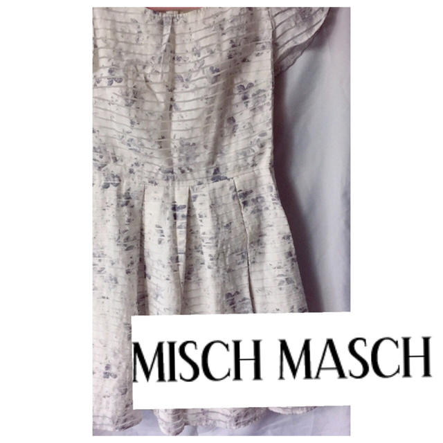 MISCH MASCH(ミッシュマッシュ)のミッシュマッシュシアーボーダーフラワーワンピース花柄レッセパッセロディスポットM レディースのワンピース(ミニワンピース)の商品写真