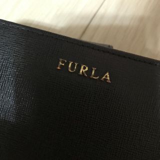 フルラ(Furla)のFURLA 二つ折り レザー 財布 黒 箱付き(折り財布)