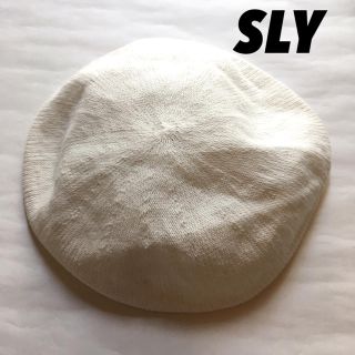 スライ(SLY)のSLY サマーベレー帽 ホワイト 《美品》(ハンチング/ベレー帽)