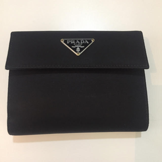 PRADA(プラダ)のプラダ ブラック 二つ折り財布 テスート レディースのファッション小物(財布)の商品写真