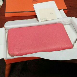 エルメス(Hermes)のグレース様専用【美品】 アザップ シルクイン フラミンゴ(財布)