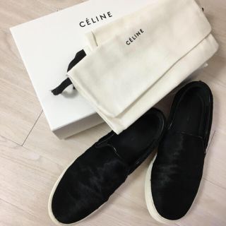 セリーヌ(celine)のほろほろ様専用‼︎CELINE ハラコ スリッポン(スリッポン/モカシン)