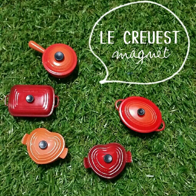 LE CREUSET(ルクルーゼ)のマグネット【ル・クルーゼ】5個セット インテリア/住まい/日用品の日用品/生活雑貨/旅行(日用品/生活雑貨)の商品写真