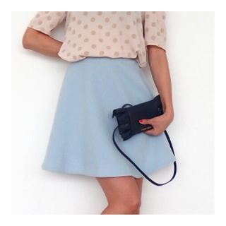 ジルスチュアート(JILLSTUART)のJILLSTUART 新品タグ付きミニスカート＋ドット柄ブラウス(ミニスカート)