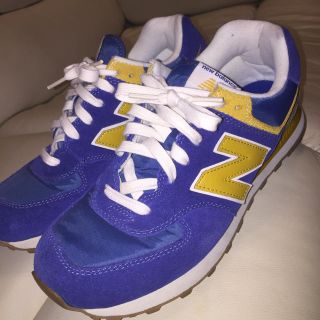 ニューバランス(New Balance)のニューバランス  27cm ブルー&イエロー(スニーカー)