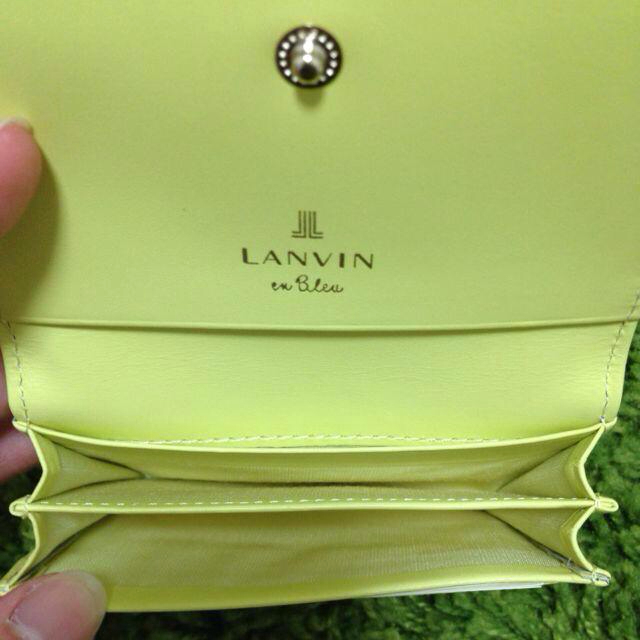 LANVIN en Bleu(ランバンオンブルー)のLANVIN名刺入れ イエロー レディースのファッション小物(名刺入れ/定期入れ)の商品写真