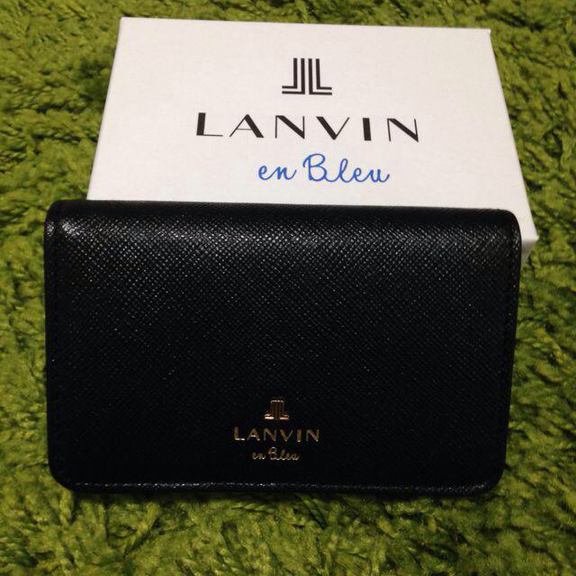 LANVIN en Bleu(ランバンオンブルー)のLANVIN名刺入れ ダークネイビー レディースのファッション小物(名刺入れ/定期入れ)の商品写真