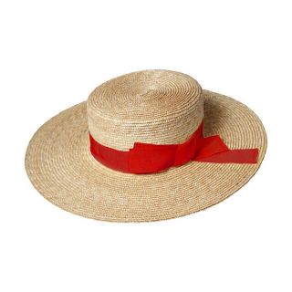 エイミーイストワール(eimy istoire)の新品タグ付き  eimy istoire    wide boater hat(麦わら帽子/ストローハット)