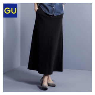 ジーユー(GU)の新品 ジーユー GU 黒 スウェット ロングスカート マキシスカート S (ロングスカート)