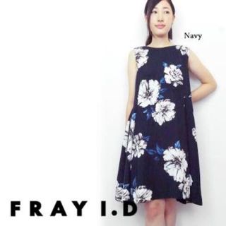 フレイアイディー(FRAY I.D)の【Ann様】FRAYI.D フラワーAラインワンピース(ミニワンピース)