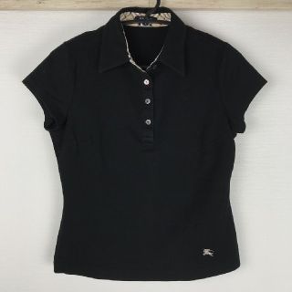 バーバリー(BURBERRY)の美品 BURBERRY London 半袖ポロシャツ ブラック サイズ2(ポロシャツ)