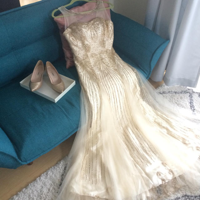 結婚式 お色直しカラードレス♡ゴールドの通販 by S.【即購入歓迎】24