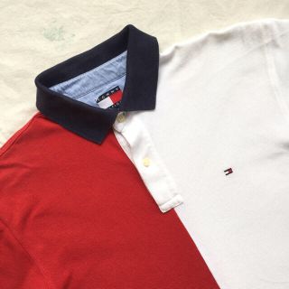 トミーヒルフィガー(TOMMY HILFIGER)の☆最終お値下げ☆ 90s ヴィンテージ トミーヒルフィガー 切替ポロシャツ(ポロシャツ)