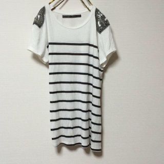 ザラ(ZARA)のZARAビジュートップス(Tシャツ(半袖/袖なし))