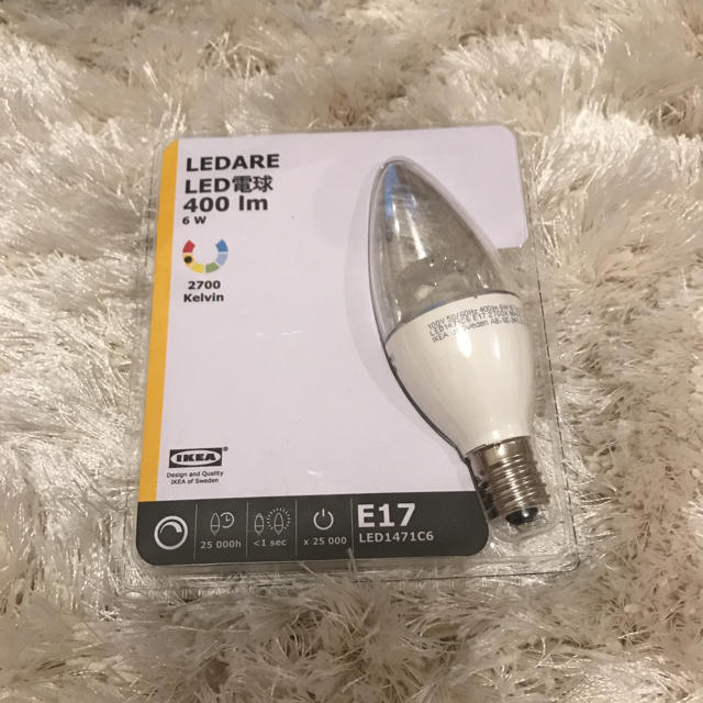 IKEA(イケア)の《新品・送料込》IKEA LED電球 E17 400lm インテリア/住まい/日用品のライト/照明/LED(蛍光灯/電球)の商品写真