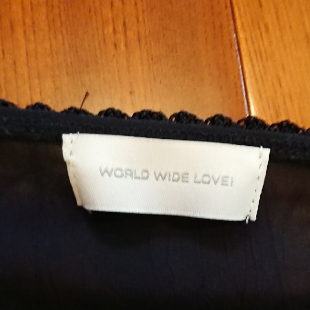 WORLD WIDE LOVE!(ワールドワイドラブ)のWORLD WIDE  LOVE☆ｼﾌｫﾝﾜﾝﾋﾟｰｽ☆黒☆size→M☆結婚式 レディースのワンピース(ひざ丈ワンピース)の商品写真