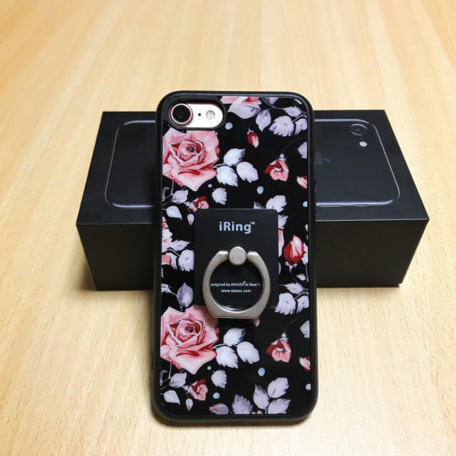 大人お洒落 人気 Iring付き Iphone7 ケース 花柄 黒 薔薇 カバーの通販 By Skr Mk ラクマ