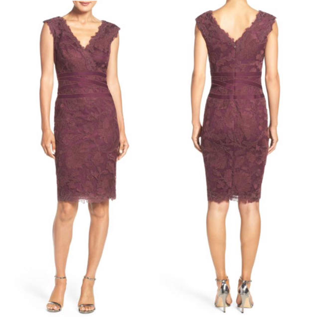 のドレスで TADASHI SHOJI - 専用です!TADASHI SHOJI Vネックレース ...