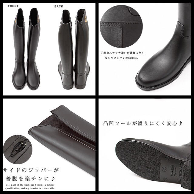 Dafna Boots(ダフナブーツ)のDafna ダフナ  ラバーブーツ ブラック レディースの靴/シューズ(レインブーツ/長靴)の商品写真