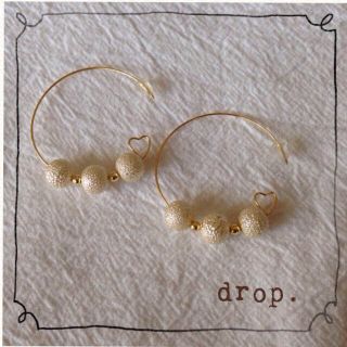 ♡付フープピアス☆シュガーパール(ピアス)