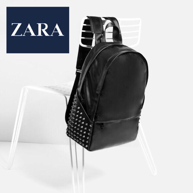 ZARA(ザラ)の【アーバン◆都会的】ZARA ザラ リュック スタッズ レザー バックパック メンズのバッグ(バッグパック/リュック)の商品写真