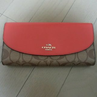 コーチ(COACH)のCOACHオレンジ長財布(財布)