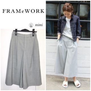 フレームワーク(FRAMeWORK)の新品タグ付き❣️FRAMeWORK トロ ガウチョパンツ。 グレー 36(クロップドパンツ)