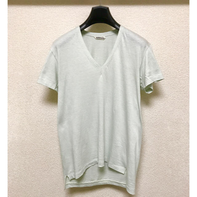 YAECA(ヤエカ)の17SS AURALEE オーラリー Vネック Tシャツ レディースのトップス(Tシャツ(半袖/袖なし))の商品写真