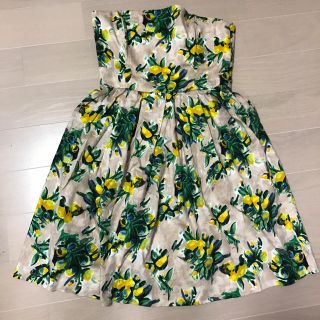 ザラ(ZARA)のZARAレモン柄ワンピースドレス 購入前コメント必須(ミニワンピース)