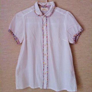 ダブルクローゼット(w closet)の花柄レースブラウス(シャツ/ブラウス(半袖/袖なし))