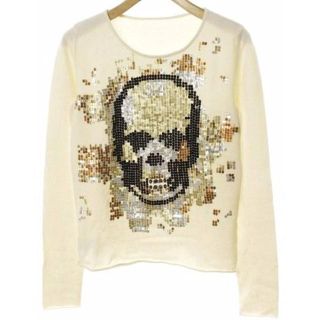 定価39万 ルシアンペラフィネ スパンコール スカル カシミヤ ニット S