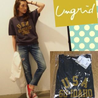 アングリッド(Ungrid)のchampionハーフスリーブスウェット ungrid todayful スライ(カットソー(半袖/袖なし))