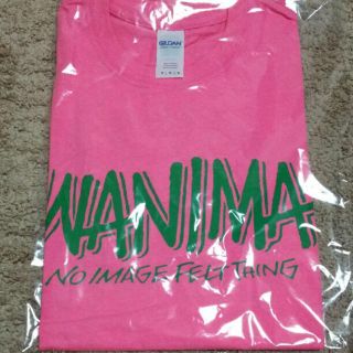 ワニマ(WANIMA)の【新品 未開封 可愛いピンク💖バックプリント ピザロゴ】WANIMA Tシャツ(ミュージシャン)