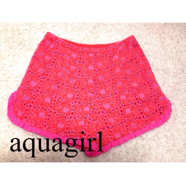 aquagirl(アクアガール)のaquagirl購入レースショートパンツ レディースのパンツ(ショートパンツ)の商品写真