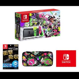 ニンテンドースイッチ(Nintendo Switch)の NintendoSwitch スプラトゥーン2セット 液晶保護フィルム多機能付(家庭用ゲーム機本体)