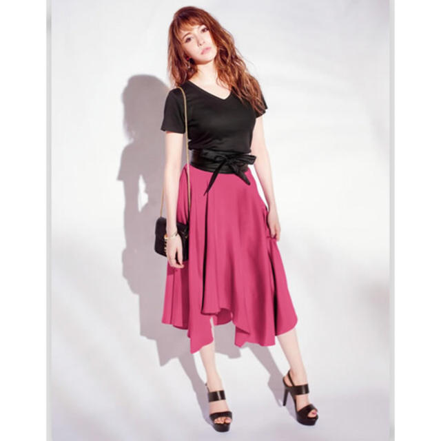 GRL(グレイル)のGRL♡サッシュベルト付イレギュラーヘムスカート レディースのスカート(ひざ丈スカート)の商品写真