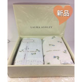 ローラアシュレイ(LAURA ASHLEY)の新品☆LAURA ASHELYの フェイスタオル 2枚 セット(*´∨`*)ﾉ(タオル/バス用品)