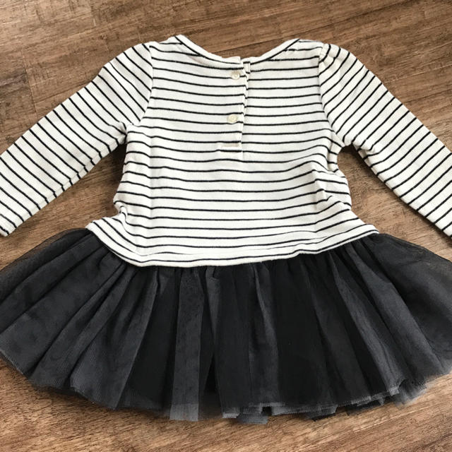 babyGAP(ベビーギャップ)のボーダーチュールチュニック キッズ/ベビー/マタニティのベビー服(~85cm)(シャツ/カットソー)の商品写真