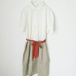 ロキエ(Lochie)のvintage cottonlinen onepeace(ひざ丈ワンピース)