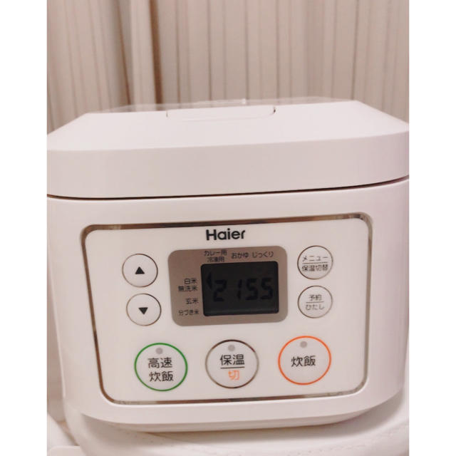 Haier(ハイアール)の炊飯器□一人暮らし用 スマホ/家電/カメラの調理家電(炊飯器)の商品写真