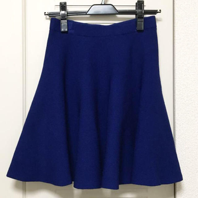 LE CIEL BLEU(ルシェルブルー)のルシェルブルー フレアスカート ミニスカート 青 ブルー レディースのスカート(ミニスカート)の商品写真