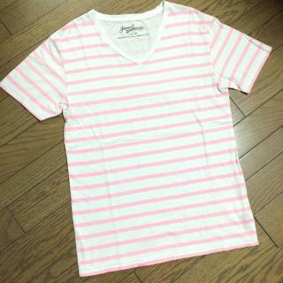 ジャーナルスタンダード(JOURNAL STANDARD)の美品JOURNAL STANDARD Vネックボーダーカットソー ジャーナル(Tシャツ/カットソー(半袖/袖なし))