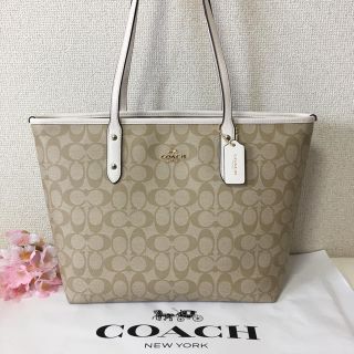 コーチ(COACH)の【新品】COACH★トートバッグ オフホワイト(トートバッグ)