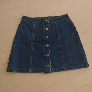 フォーエバートゥエンティーワン(FOREVER 21)の♡美品♡前ボタン開き台形デニムスカート♡(ミニスカート)