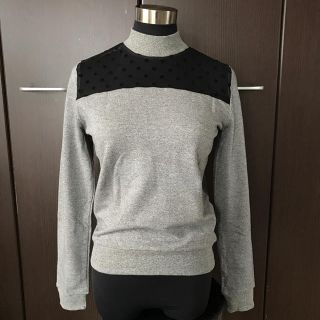 マウジー(moussy)の値下🔴moussy  ドットが可愛いチュール切替トップス(カットソー(長袖/七分))