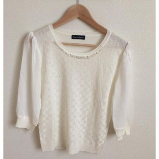 シマムラ(しまむら)の【新品】しまむら♡袖シフォントップス(カットソー(長袖/七分))