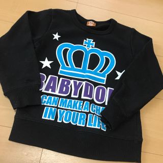 ベビードール(BABYDOLL)のBABYDOLLトレーナー(黒)(Tシャツ/カットソー)